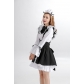 Angel Princess Long Sleeve Princess Dress skirt black and white maid