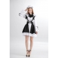 Angel Princess Long Sleeve Princess Dress skirt black and white maid