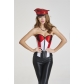 New Europe and America spell color satin sexy shapewear corset court thin clothing