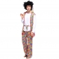 Hip-hop singer male performance costumes 50's Europe and the United States stage performance with wig