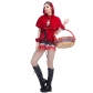 2017 Christmas Little Red Riding Hood Dress Up Halloween Drama Stage Performance Dress