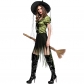 2017 new green witch witch game suit irregular witch dress