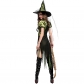 2017 new green witch witch game suit irregular witch dress