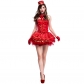 2017 Big Red New Halloween Costume Vintage Cigarette Girl Costume Stage Dress