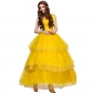 2017 princess skirt yellow fairy costume European retro palace dress fairy tale theme costume stage performance