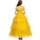 2017 princess skirt yellow fairy costume European retro palace dress fairy tale theme costume stage performance