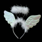 Halloween headband hair ornaments angel wings head hoop angel head hoop angel cloud ring with ear angel head ring