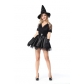 New Black Witch Dress Witch Game Halloween Role Play Witch
