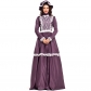 2018 new purple retro court costume European court costume masquerade party long skirt dress