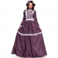 2018 new purple retro court costume European court costume masquerade party long skirt dress