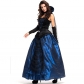 2018 New Halloween Party Party Costume Blue Demon Ji Palace Dress Queen Earl Dress Vampire Suit