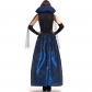 2018 New Halloween Party Party Costume Blue Demon Ji Palace Dress Queen Earl Dress Vampire Suit