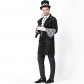 2018 new magician cosplay men's uniform real shot European code magician costume Chaplin role-playing stage