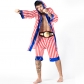 2018 new Halloween new boxing champion men's cosplay costume men's boxing suit suit striped stage costume
