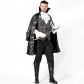 2018 new Halloween men's pirate role-playing suit Cloak with cloak suit Adult game clothing Stage suit