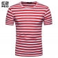 Spring new fashion striped tide suits sizzling explosions men's short-sleeved round neck T-shirt