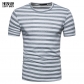 Spring new fashion striped tide suits sizzling explosions men's short-sleeved round neck T-shirt