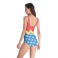 2019 European and American explosions swimming bikini Summer new magical woman digital printing one-piece swimsuit