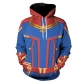 2019 explosion models Europe and the United States 3D printing cosplay Marvel surprise captain hooded fashion sweater