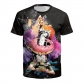 2019 Graffiti Leek Pizza Kitty 3D Digital Print Couple Set T-Shirt B
