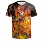 2019 explosion models 3D printed printed muscles Dragon Ball red short-sleeved T-shirt