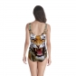 2019 summer digital printing new European and American tiger fashion sexy one-piece swimsuit