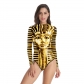 2019 summer explosion digital printing Egyptian Pharaoh vest long-sleeved conservative swimsuit