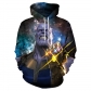 2019 explosion models Avengers 4 tyrants digital printing 3D hooded sweater