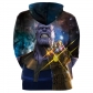 2019 explosion models Avengers 4 tyrants digital printing 3D hooded sweater