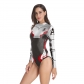 2019 Avengers 4 Quantum Warrior 3D Digital Print Marvel Heroes with Long Sleeve Swimsuit Women