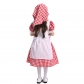 American Century Farm Costume Halloween Fairy Cosplay Lace Red Plaid Beer Dress Maid