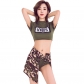 Camouflage costume Halloween female instructor cosplay costume Split VIBES camouflage Cosplay sexy suit