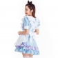 New blue cat claw bow maid maid Alice cospay Lolita costumes cute sister costume