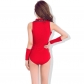 Bar ds costume sexy big red dance jumpsuit Export Japanese and Korean nightclub dj female singer dance costume