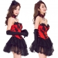 New red swallowtail stage performance clothing Summer sexy tube top DS clothing collar dance dress night dj female singer