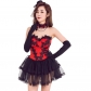 New red swallowtail stage performance clothing Summer sexy tube top DS clothing collar dance dress night dj female singer