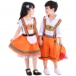 Children's Orange National Traditional Costumes Children's Day Stage Costumes German Beer Festival Costumes