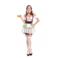 Maid service maid wears German Oktoberfest clothing bar service uniform