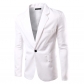 New one buckle men's fashion slim suit pure color suit Korean men's suit