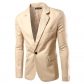 New one buckle men's fashion slim suit pure color suit Korean men's suit