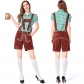 German beer suit suspenders trousers beer clothes Munich beer festival clothes bar embroidered bib adult women