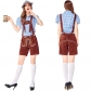 German beer suit suspenders trousers beer clothes Munich beer festival clothes bar embroidered bib adult women