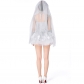 Halloween party costumes silver ghost bride costumes scary zombie bride irregular skirts skirts