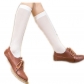 Velvet tube stockings ladies students spring and summer black and white solid color Japanese system socks calf socks