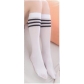 Velvet tube stockings ladies students spring and summer black and white solid color Japanese system socks calf socks