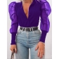 Explosion models women's 2019 Amazon Puff Sleeve Shirt