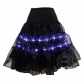 Super size explosion models luminous pettiskirt sexy mesh long skirt LED lights multicolor stage skirt party skirt