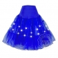 Super size explosion models luminous pettiskirt sexy mesh long skirt LED lights multicolor stage skirt party skirt