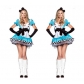 Alice in Wonderland cosplay blue maid Halloween maid service European and American uniform temptation