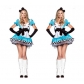 Alice in Wonderland cosplay blue maid Halloween maid service European and American uniform temptation